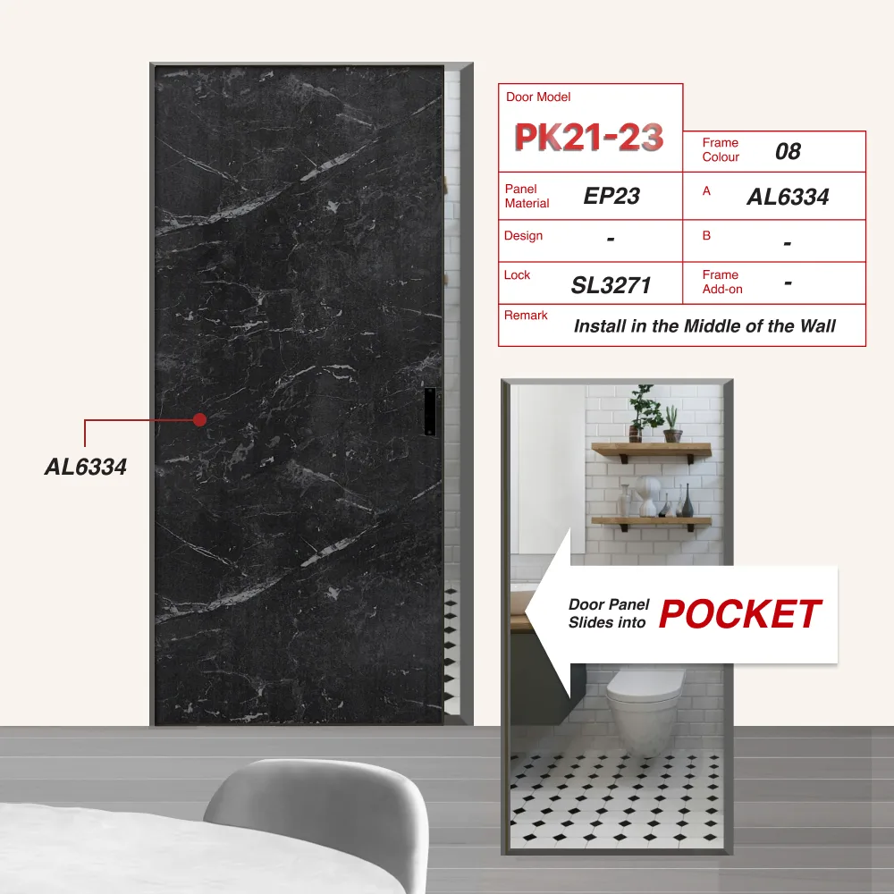 Beige Grey Pocket Sliding Door PK21-23 Beige Grey Pocket Sliding Door PK21-23 with Stoffa Veneto (AL6334)