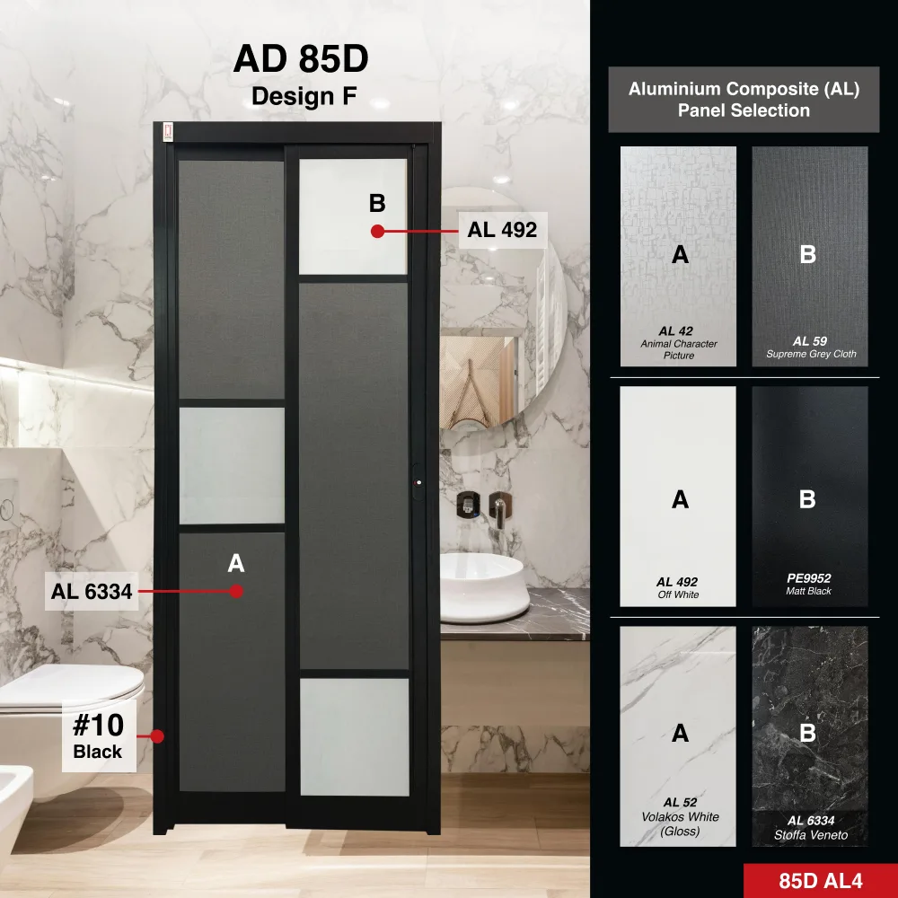 Off White Slide and Swing 3.0: AD85 Slide and Swing Door Design O with Animal Character Picture (AL42)