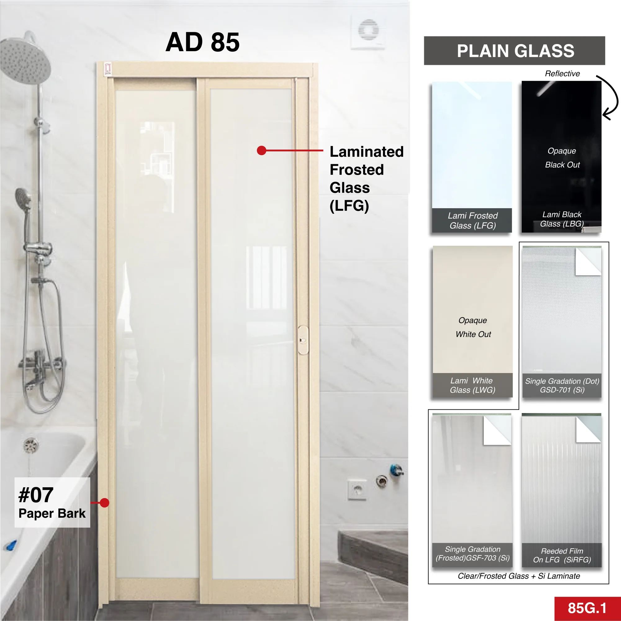 Off White Slide and Swing 3.0: AD85 Slide and Swing Door Design O with Animal Character Picture (AL42)