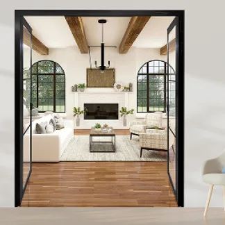 Off White Slide and Swing 3.0: AD85 Slide and Swing Door Design O with Animal Character Picture (AL42)