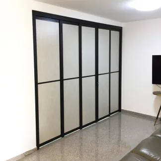 Off White Slide and Swing 3.0: AD85 Slide and Swing Door Design O with Animal Character Picture (AL42)