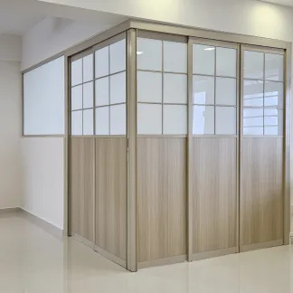 Off White Slide and Swing 3.0: AD85 Slide and Swing Door Design O with Animal Character Picture (AL42)