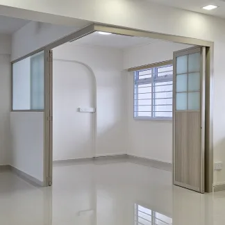 Off White Slide and Swing 3.0: AD85 Slide and Swing Door Design O with Animal Character Picture (AL42)